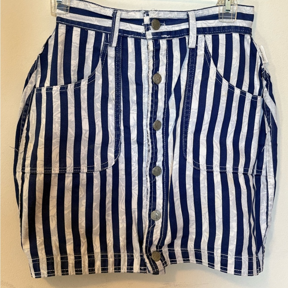 Vintage Reversible Jean Button Skirt